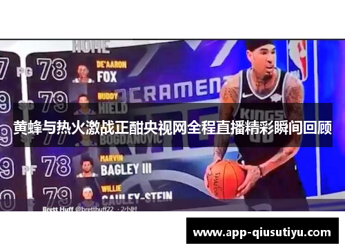 黄蜂与热火激战正酣央视网全程直播精彩瞬间回顾